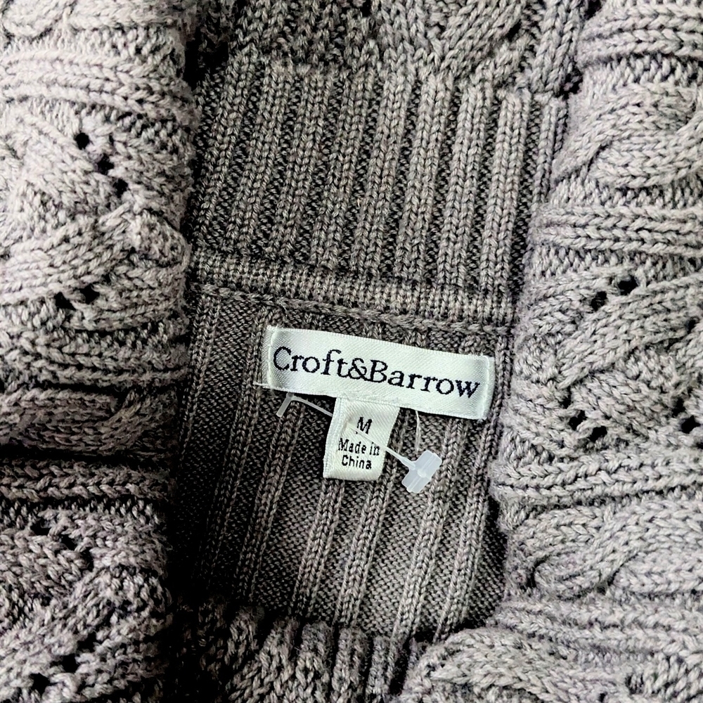 Women's Croft & Barrow® Ribbed Cowl Neck Sweater - Picture 4 of 5